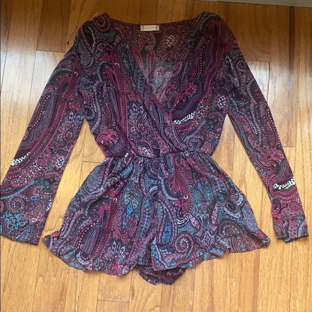 Altard State Pattern Deep V Romper - image 1